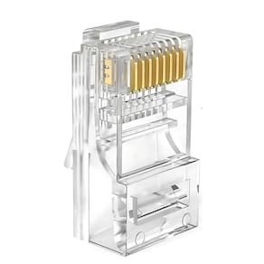 Conector Cristal RJ45 Cat5e/Cat6e EZ Exbom Vazado, CONT-RJ45V1K, 8P8C - Unidade