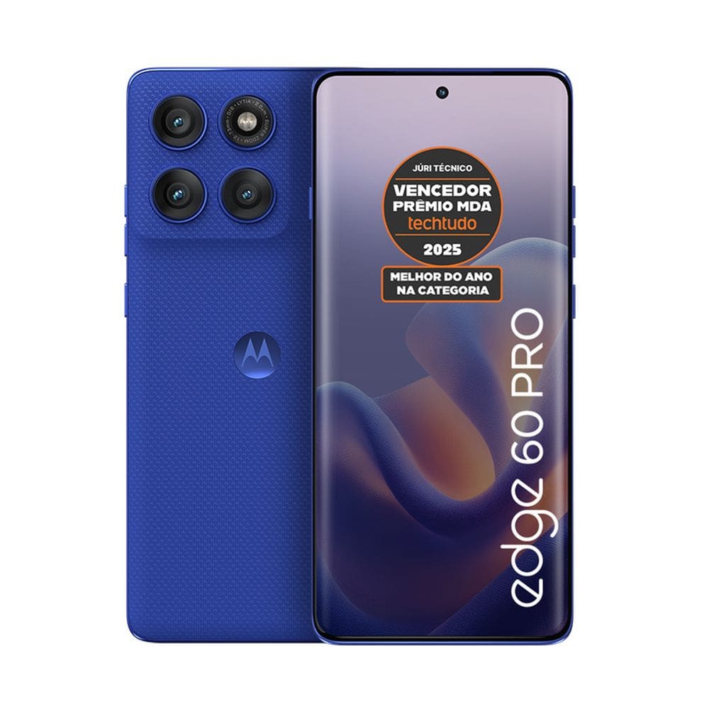 Smartphone Motorola Edge 60 PRO 5G - 256GB 24GB (12GB RAM+12GB Ram Boost) Tela Quad-Curve Moto AI 50MP Sony Camera ultrarresistencia militar IP68+IP69