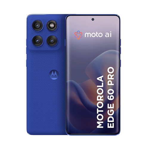 imagem-Smartphone Motorola Edge 60 PRO 5G - 256GB 24GB (12GB RAM+12GB Ram Boost) Tela Quad-Curve Moto AI 50MP Sony Camera ultrarresistencia militar IP68+IP69 - Azul Marinho