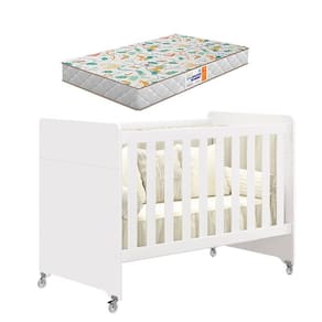 Berço Americano Evolution 4 em 1 Branco com Colchão Gazin- Reller