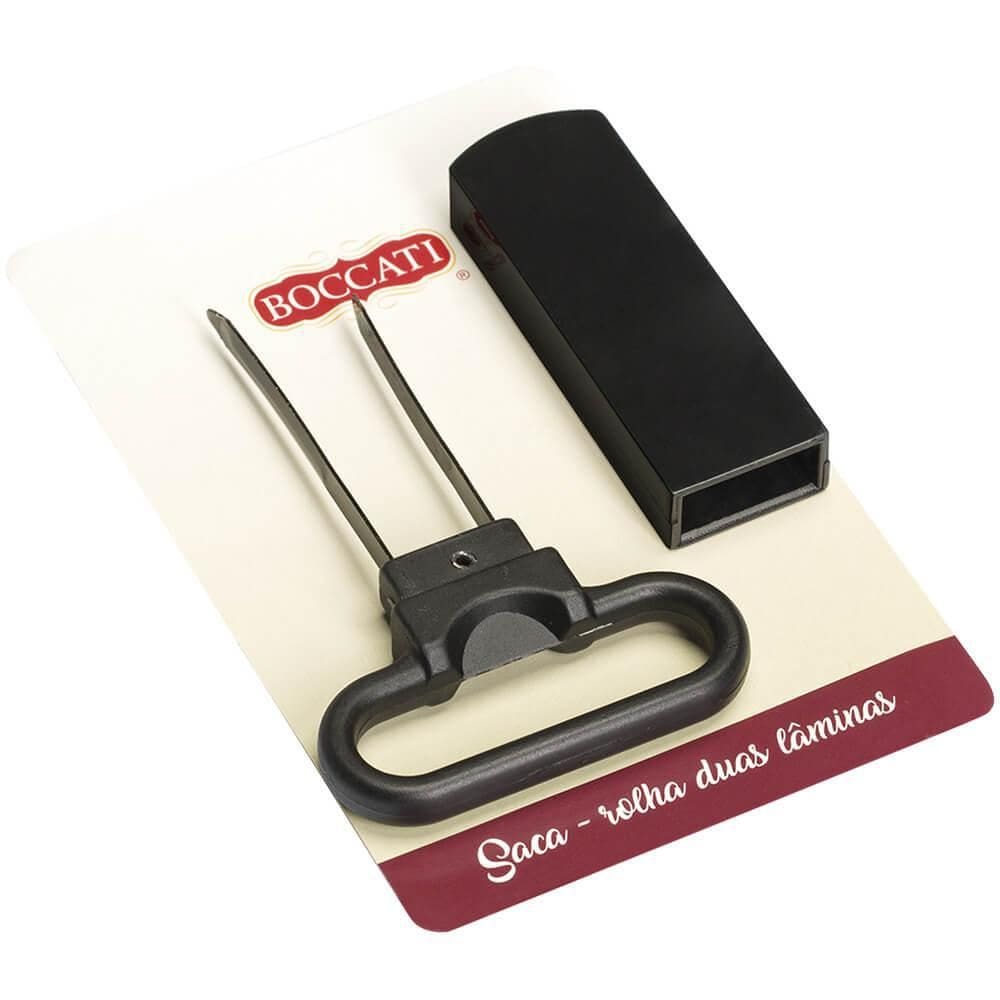 Saca-Rolha Boccati Aço Inox 15x20cm Preto