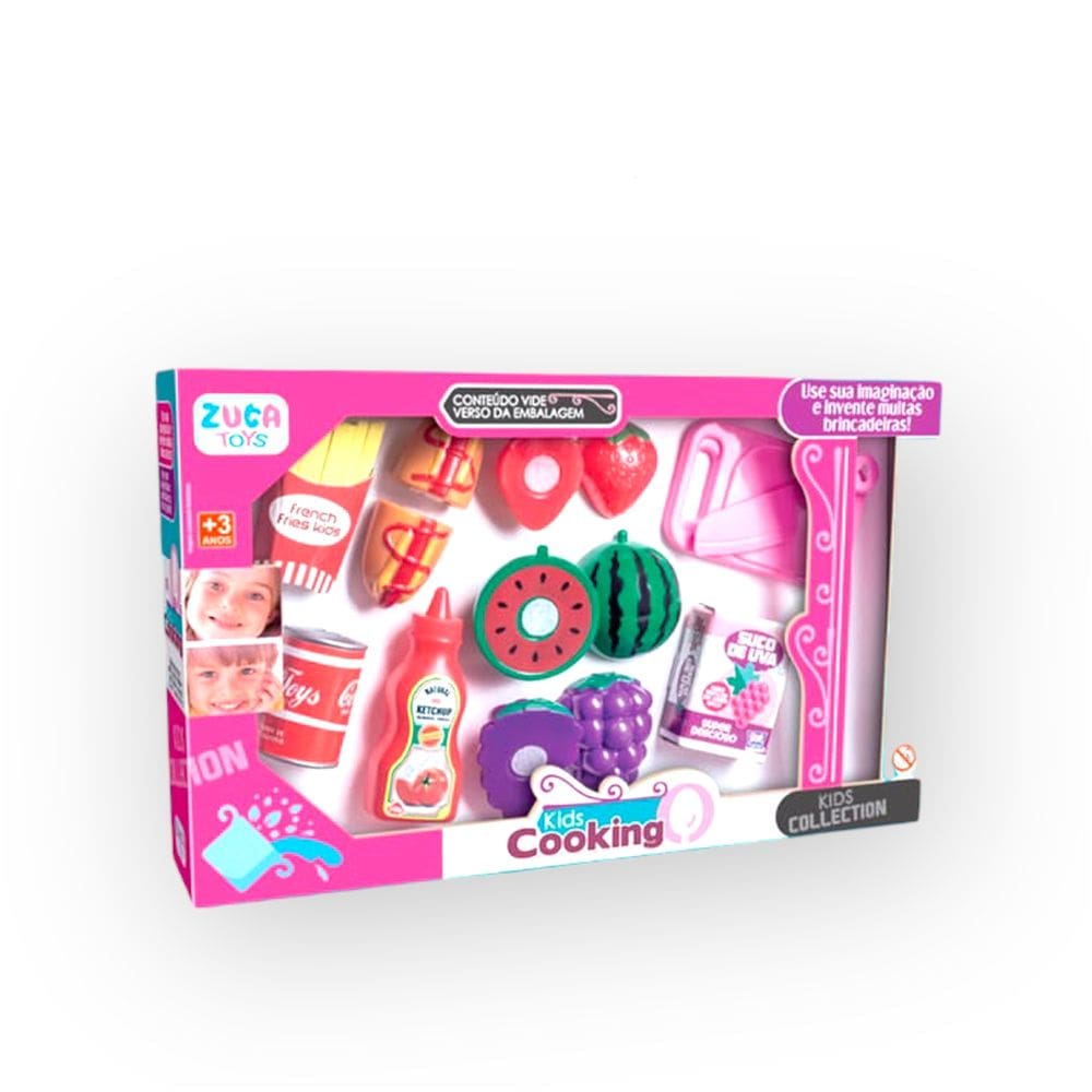 Brinquedo Infantil Kit Lanche c/ 10 Peças Zucatoys