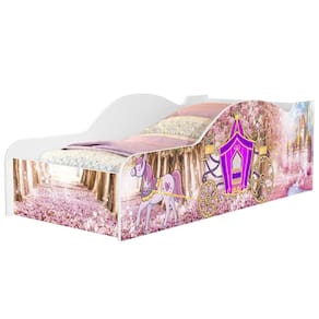 Mini Cama Infantil 148x68cm Personagens Carruagem Rosa Z53 - Mpozenato