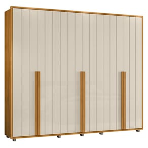 Guarda Roupa Casal 278cm Com 6 Portas Zac Off/Cinamomo Z10 - Mpozenato