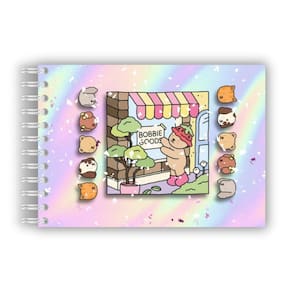 Bobbie Goods Caderno De Colorir 100 Folhas Capa Dura Holográfica