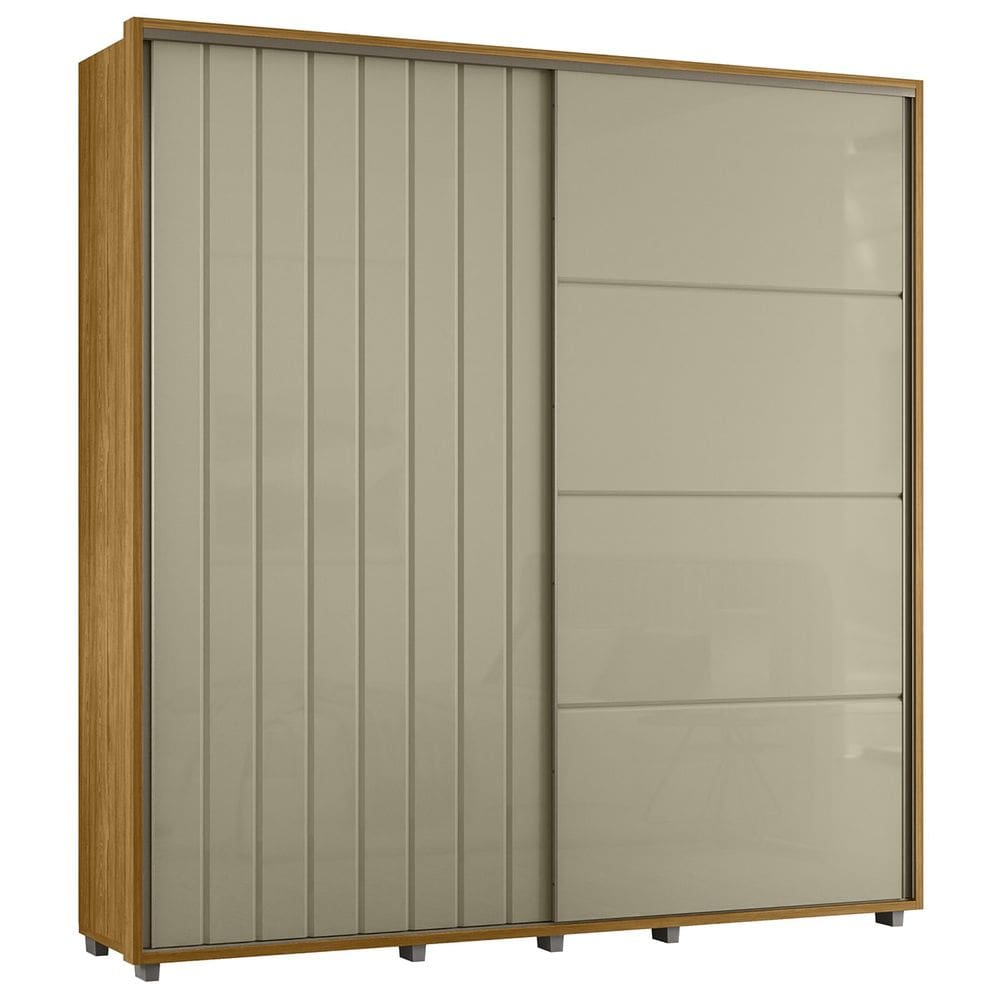 Guarda Roupa Casal 230cm Com 2 Portas Verbena Opala/Cumaru Z10 - Mpozenato