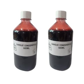 Kit 2 Sangue Líquido Falso Cenográfico Maquiagem Zumbi 500Ml