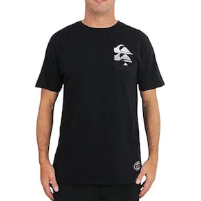 Camiseta Quiksilver Emb Three Logo WT25 Masculina Preto