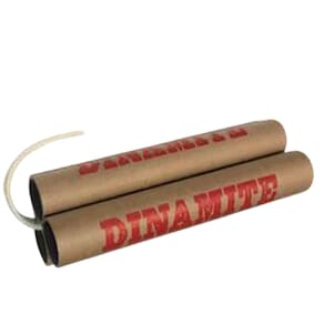 Dinamite Fake Bomba Militar 3PÇS E Pavio Decorativo