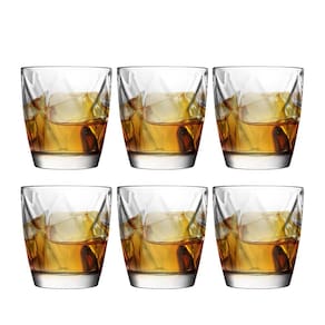 Jogo de Copos Rocks Diamond, para Whisky 6pcs, 385ml-Ruvolo