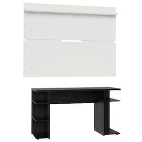 Mesa Gamer Madesa e Painel para até 65 Polegadas Preto