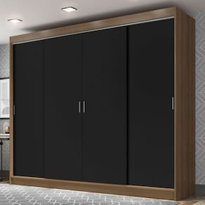 Guarda-roupa Casal Austin 4 Portas 3 Gavetas Rustic