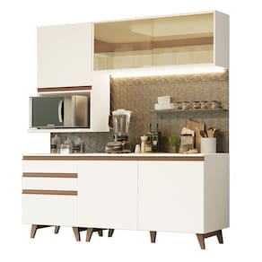 Cozinha Reims 180002 com Armário e Balcão Branco