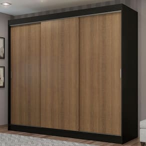 Guarda-roupa Casal 3 Portas de Correr 3 Gavetas Madesa