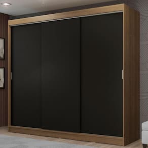 Guarda-roupa Casal 3 Portas de Correr 3 Gavetas Madesa