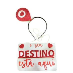 Plaquinha Para Look De Carnaval Frase Seu Destino Está Aqui