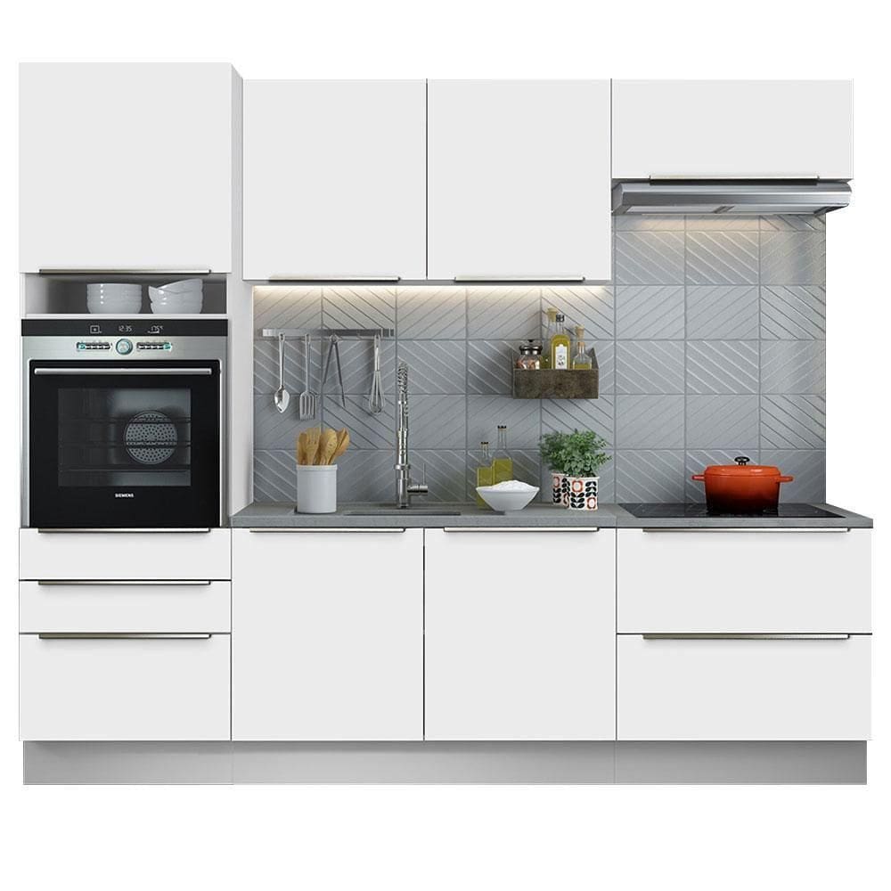 Cozinha Completa Lux Com Armário E Balcão 6 Portas 5 Gavetas