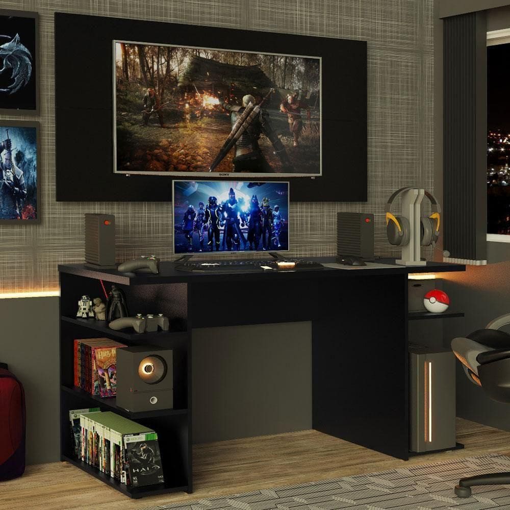 Mesa Gamer Painel para até 50&quot; Madesa
