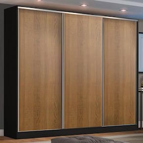 Guarda Roupa Casal Madesa Zurique 3 Portas de Correr Rustico