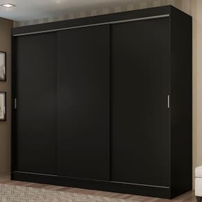 Guarda-roupa Casal Kansas 3 Portas Correr 3 Gavetas Madesa