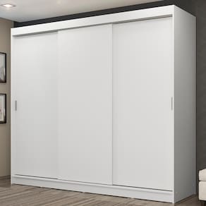 Guarda-roupa Casal Kansas 3 Portas Correr 3 Gavetas Madesa