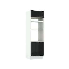 Torre Quente Madesa Lux 70cm 3 Portas Branco Preto