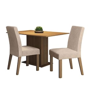 Mesa Tampo De Madeira Com 2 CadeirasRustic/Imperial