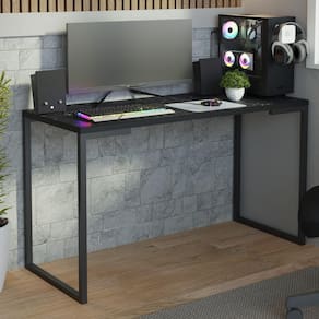 Mesa De Escritório Industrial 120cm Nero Marquina Madesa