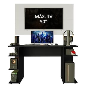 Mesa Para Gamer e Painel Para Até 50 - Preto