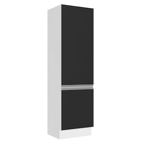 Paneleiro 100% Mdf 60 Cm 2 Portas Branco/preto