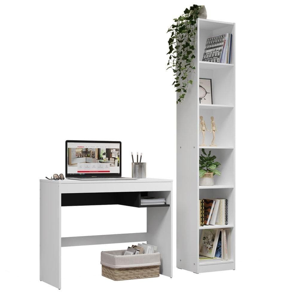 Escrivaninha Madesa Rubi Estante Livreiro