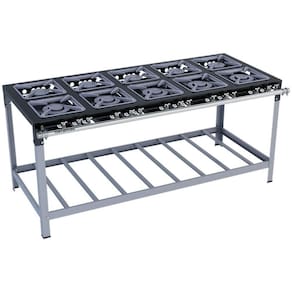 Fogão Industrial Stori Premium 10 Bocas 30x30 M17 Metalmaq Fogão Baixa Pressão Pintado