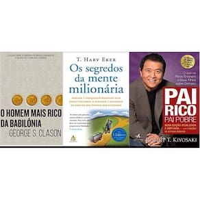Livro Homem Mais Rico Babilônia + Segredos Mente + Pai Rico