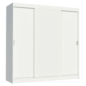 Guarda-roupa Casal Reno 3 Portas de Correr Branco Madesa