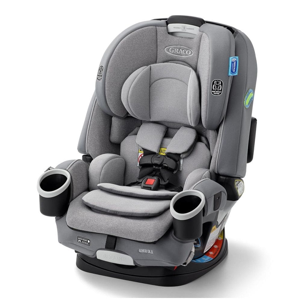 Assento de Carro Graco 4Ever DLX 4 em 1, Charlie - Cadeira para Bebê e Criança com 10 Anos de Uso em Modos de Viagem Costas, Frontal e