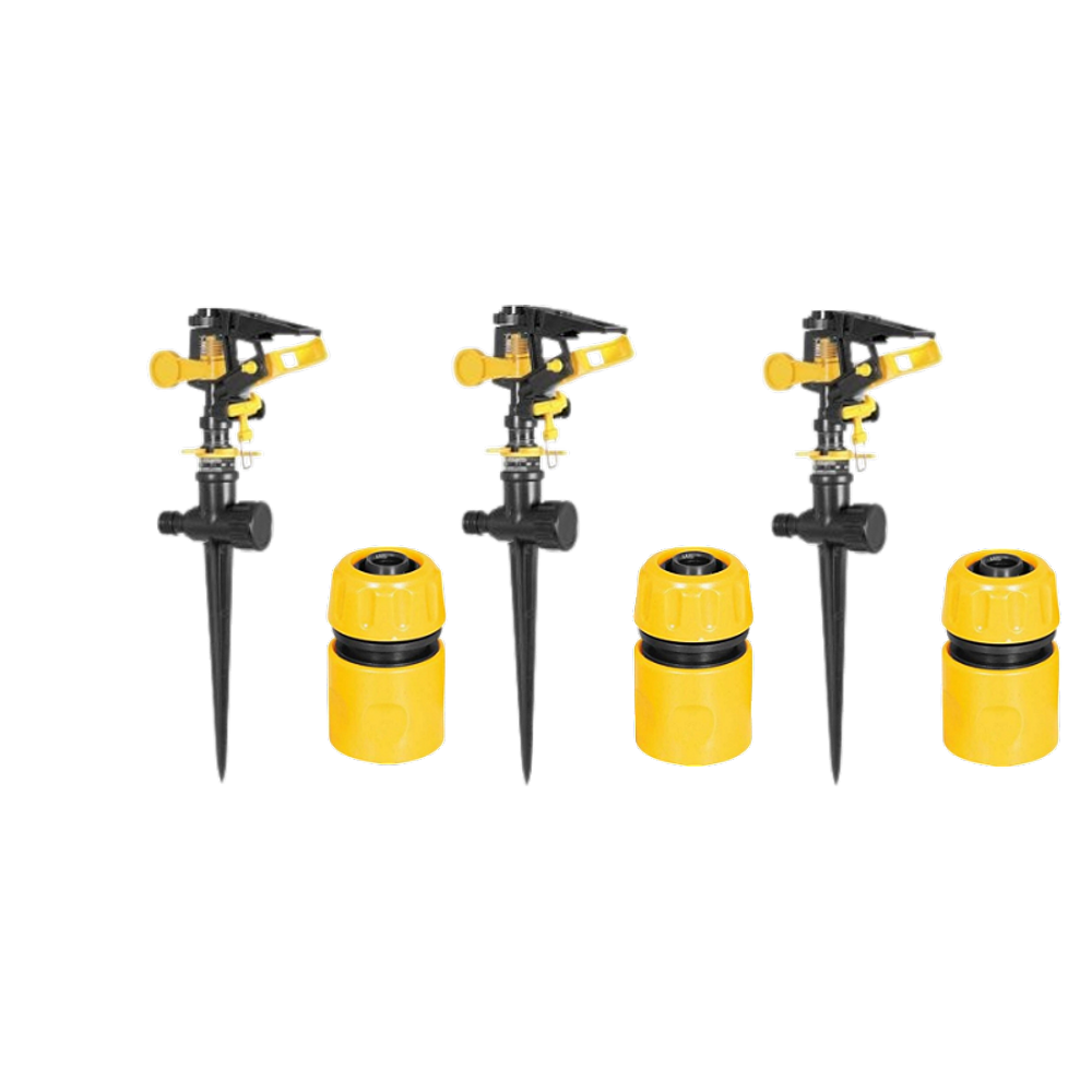 Kit 3 Irrigador setorial tipo espiga VONDER +3 engate rápido
