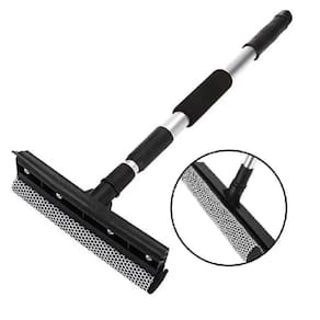 Rodo Limpa Vidros Mop Extensivel Duplo Janela Sacada Lava Seca Rodinho Telescopico Profissional