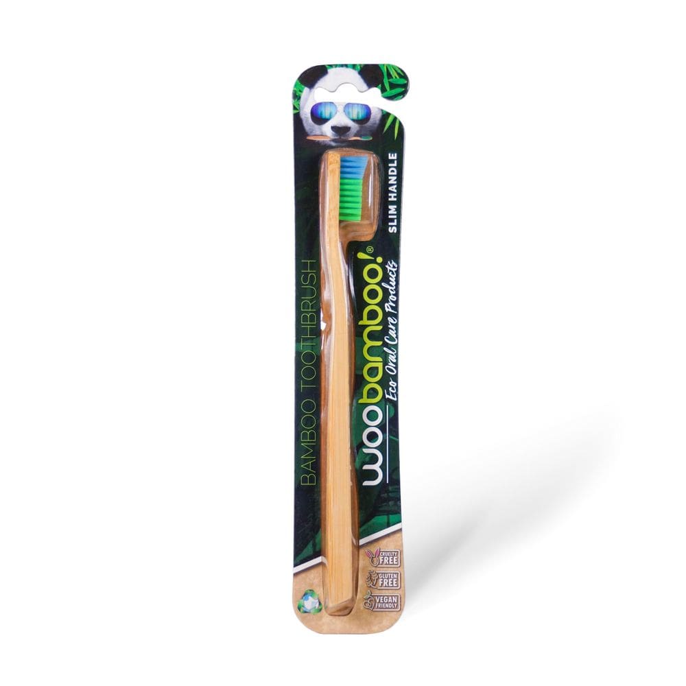 Escova de dentes Woobamboo! Bambu fino e macio e ecológico (pacote com 1)
