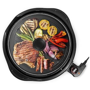 Churrasqueira Elétrica Elite Gourmet EMG1100 Indoor Grill - Preto, Rápido Aquecimento, Ideal para Refeições com Baixo Teor de Gordura