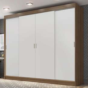 Guarda-roupa Casal Austin 4 Portas 3 Gavetas Rustic