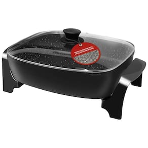 Frigideira Elétrica Antiaderente Elite Gourmet EG6203 Extra Profunda 40,6x33x8,1cm 9,9L com Tampa de Vidro, Controle de Temperatura