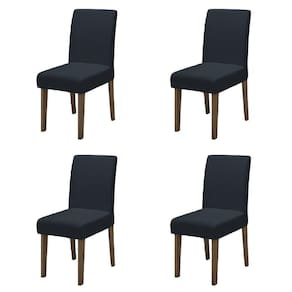Conjunto Com 4 Cadeiras Estofada Sala De Jantar Trieste Siena Cedro / Chumbo Dobuê Cedro