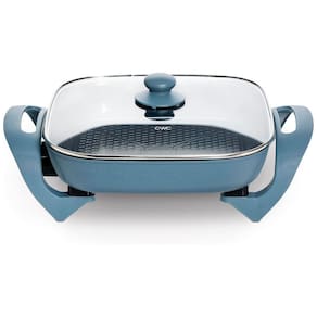 Frigideira Elétrica COOK WITH COLOR 30cm x 42cm com Revestimento Cerâmico Antiaderente Livre de Substâncias Nocivas, 1400W, Tampa de Vidro,