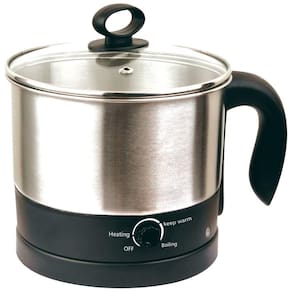 Panela Elétrica Uniware 1.2 Litros em Aço Inoxidável 304 com Base Rotativa