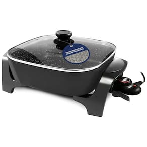 Panela Elétrica Antiaderente Profunda Elite Gourmet EG6201 30x30x8cm 7,1L - Resistente a Riscos, Lavável, Tampa de Vidro