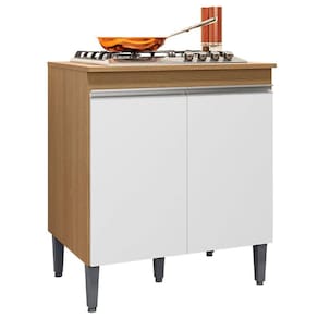 Balcão para Cooktop Andréia Amêndoa Branco - AJL