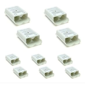 Suporte Pilhas Controle Xbox 360 Wireless Branca - Kit 10