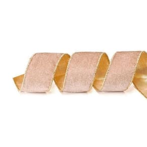 Fita Decorativa Aramada 6,3Cm X 9,14M Ouro Glitter Cromus