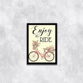 Quadro Enjoy The Ride 33X24Cm - Com Vidro Moldura Preta