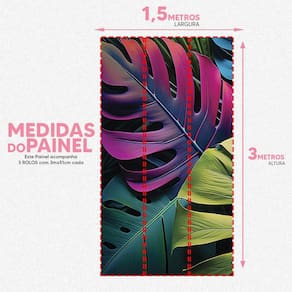 Papel De Parede Painel 3D Costela De Adão Colorida 1,5M